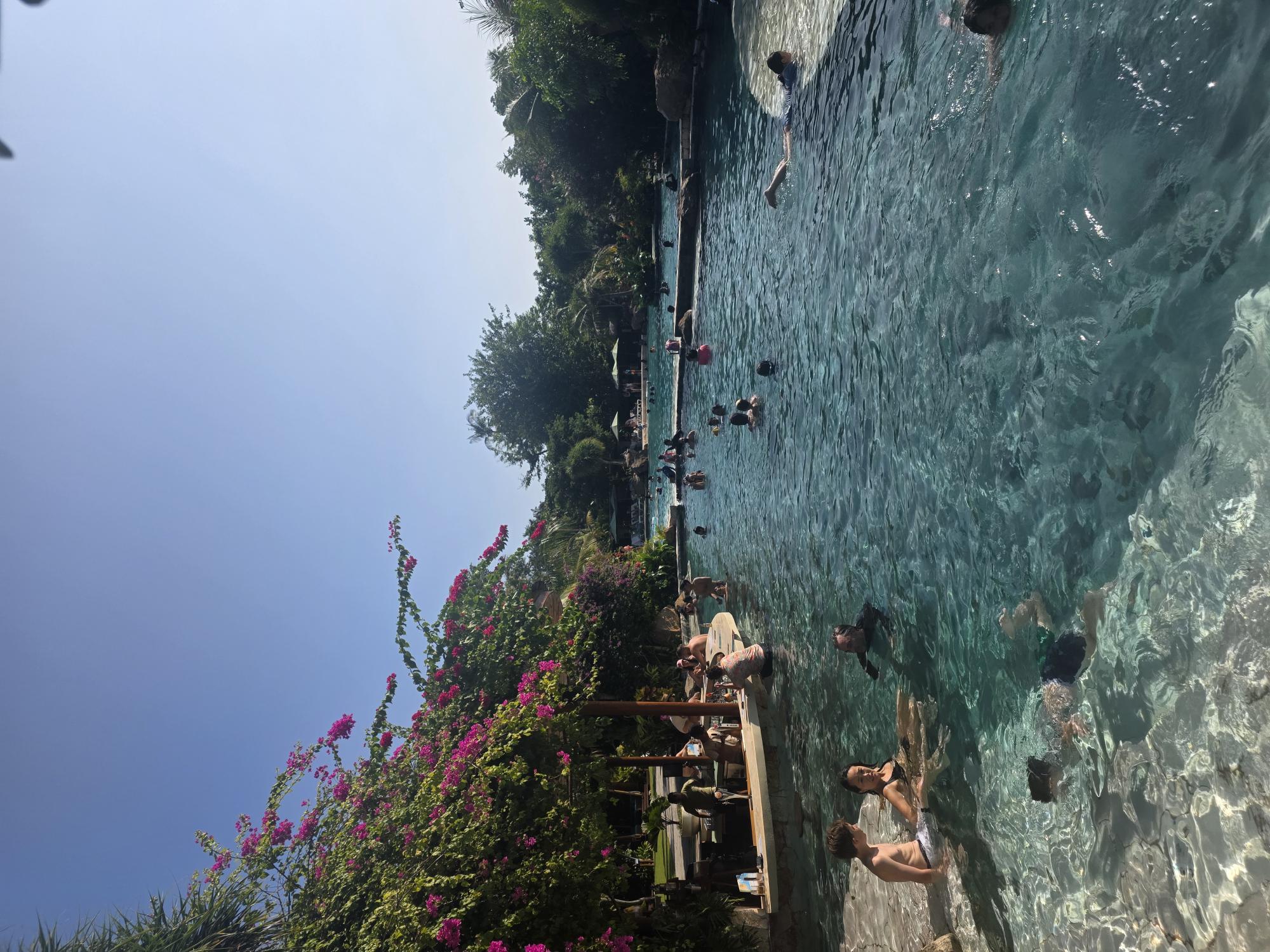 Lagoon pool and swim-up bar in Bali