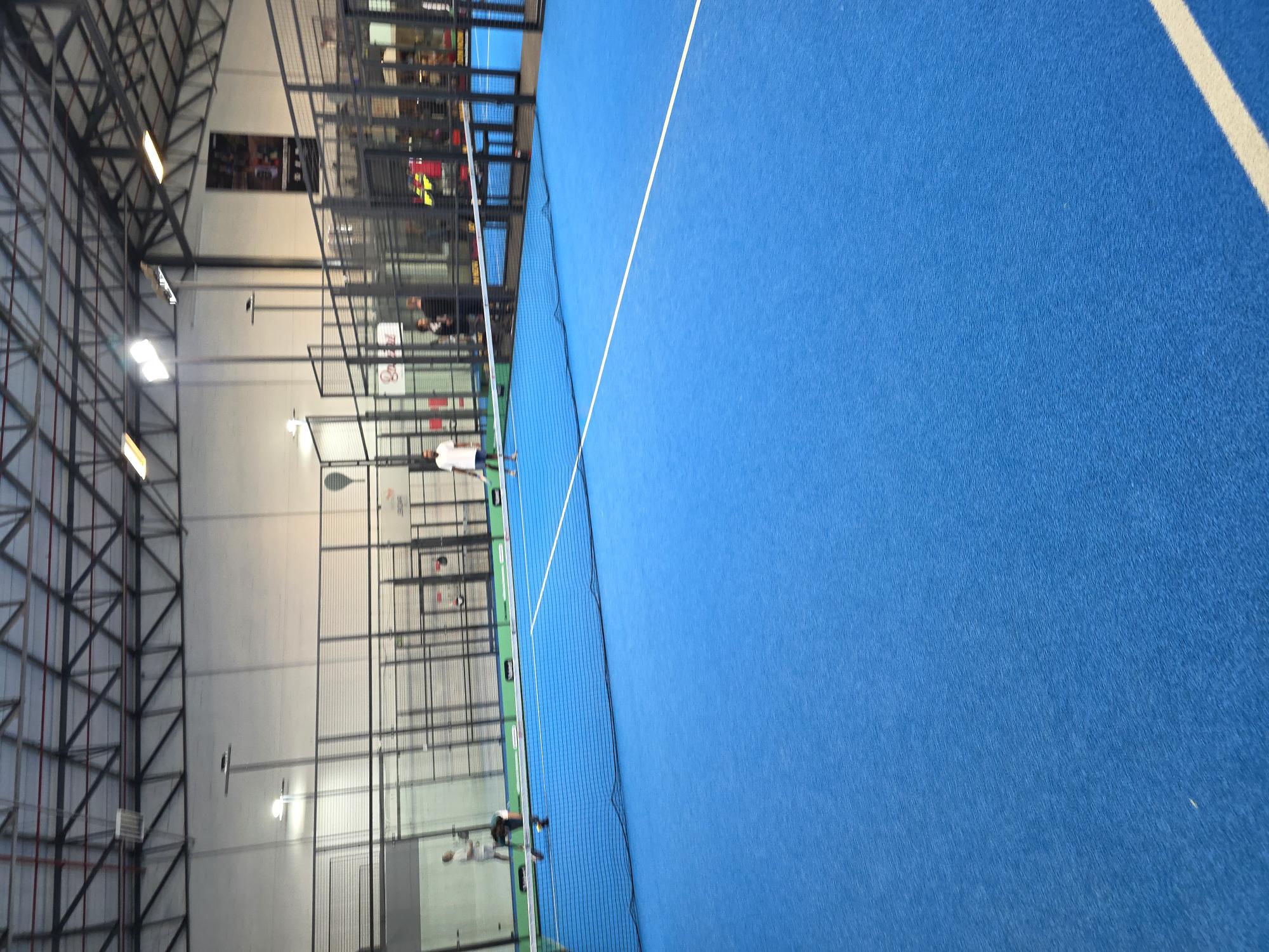 Padel session at an indoor club in Cape Town