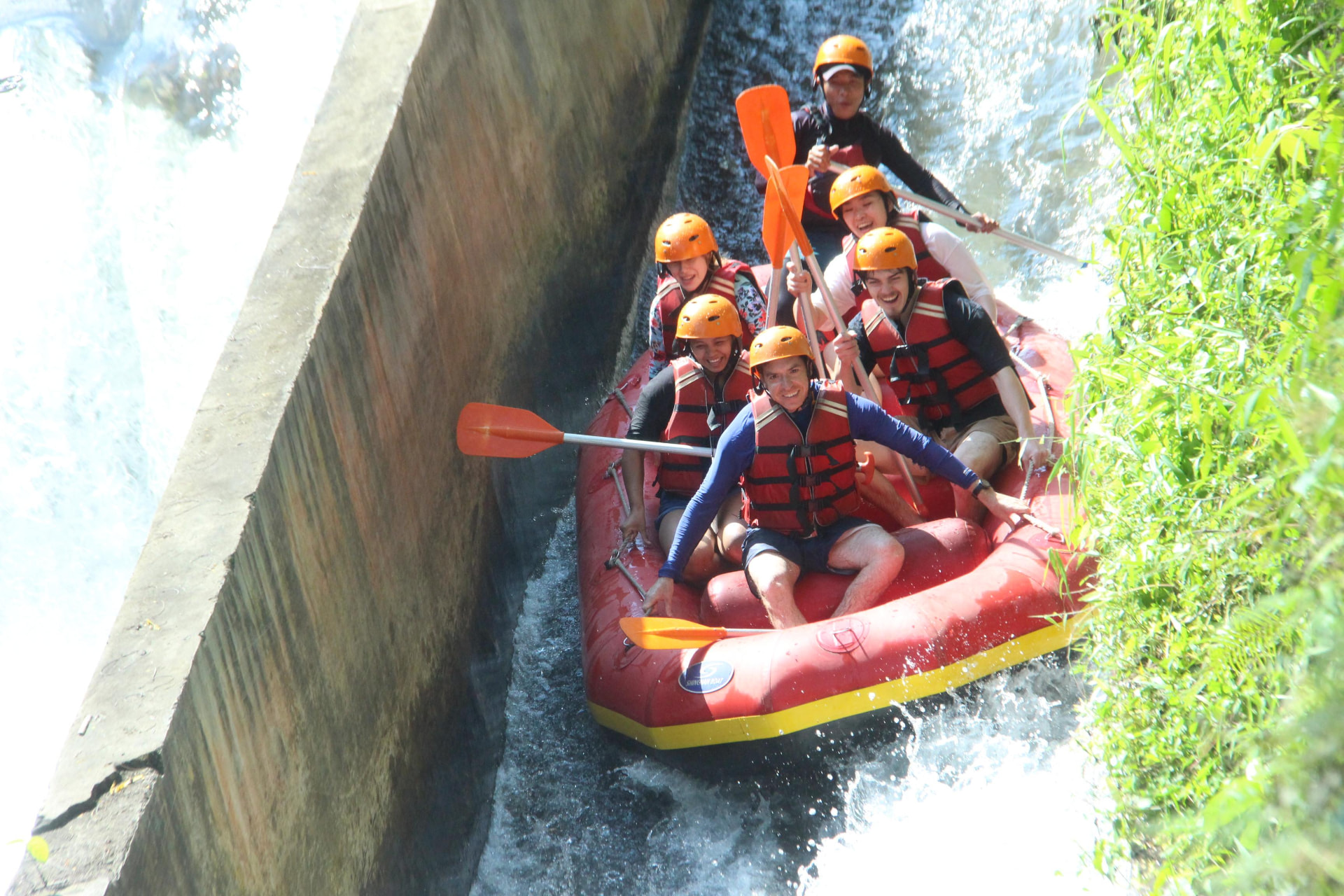 White water rafting the Ayung River in Bali