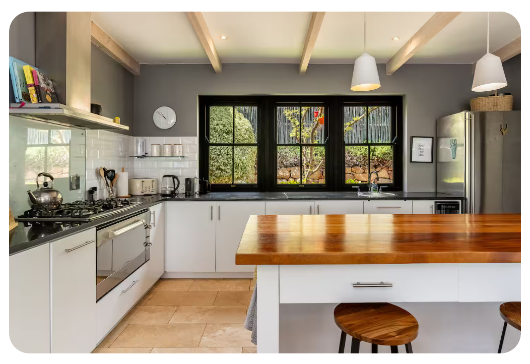 Kitchen — inside the Cape Town villa at The Unbound Collective